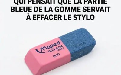 Alors, à quoi sert exactement la partie bleue de la gomme ? Voir le lien au premier commentaire