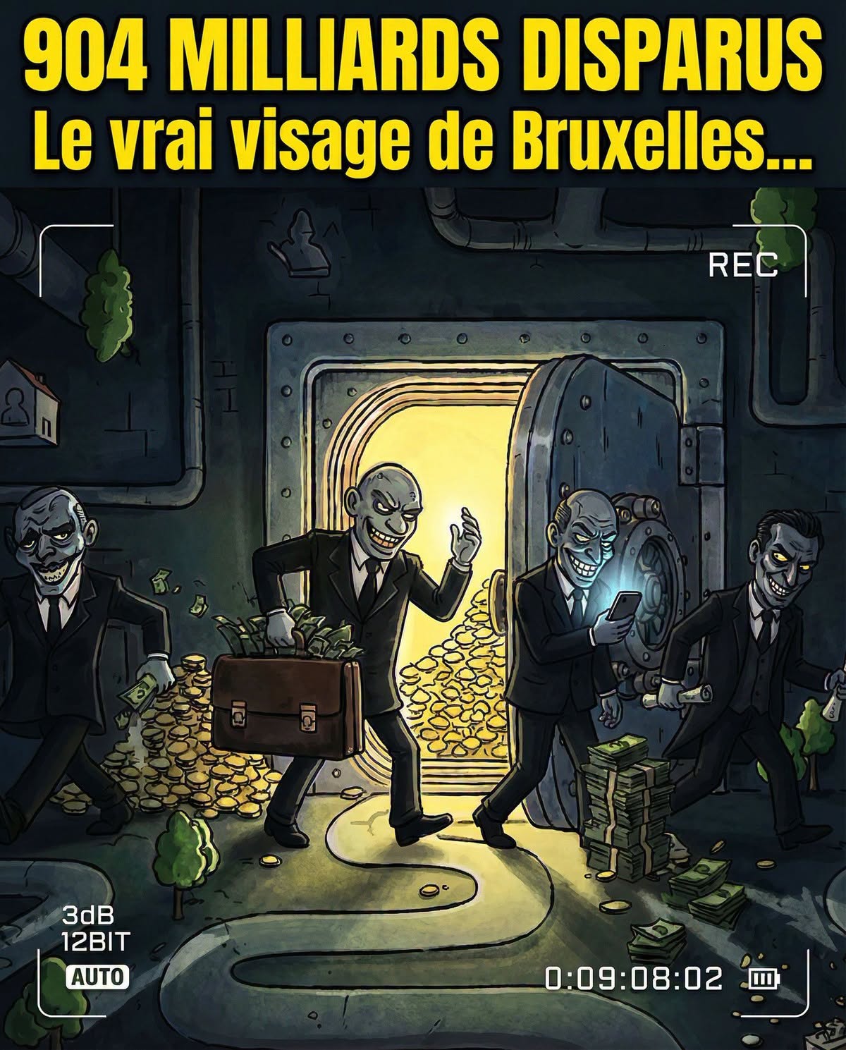 Bruxelles pourrie : 904 milliards d’euros de corruption par an et des SMS effacés à 35 milliards