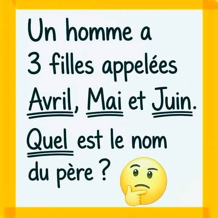 L’énigme qui piège presque tout le monde ! Voir le lien pour la réponse….