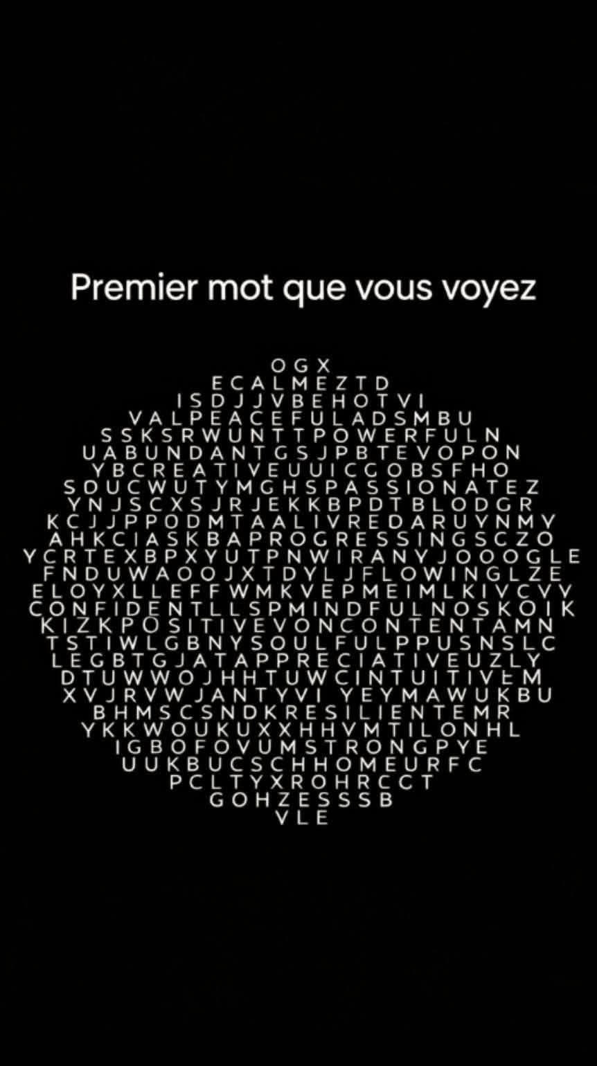 👀 Le premier mot que vous voyez va révélera un trait caché de votre personnalité, regardez le lien