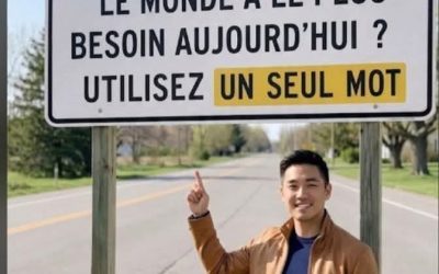 Un seul mot peut tout changer… Quel est le mot dont le monde a le plus besoin aujourd’hui ?