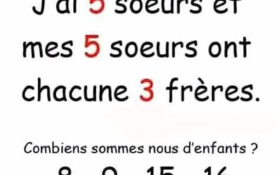 *Énigme de logique : Combien d’enfants y a-t-il dans cette famille ?*