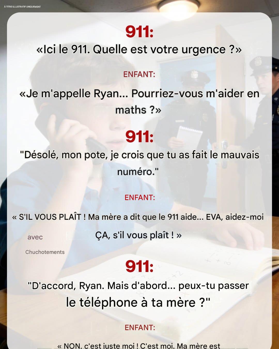 Un garçon a appelé le 911 pour ses devoirs de maths : la police est arrivée et a découvert la véritable urgence.