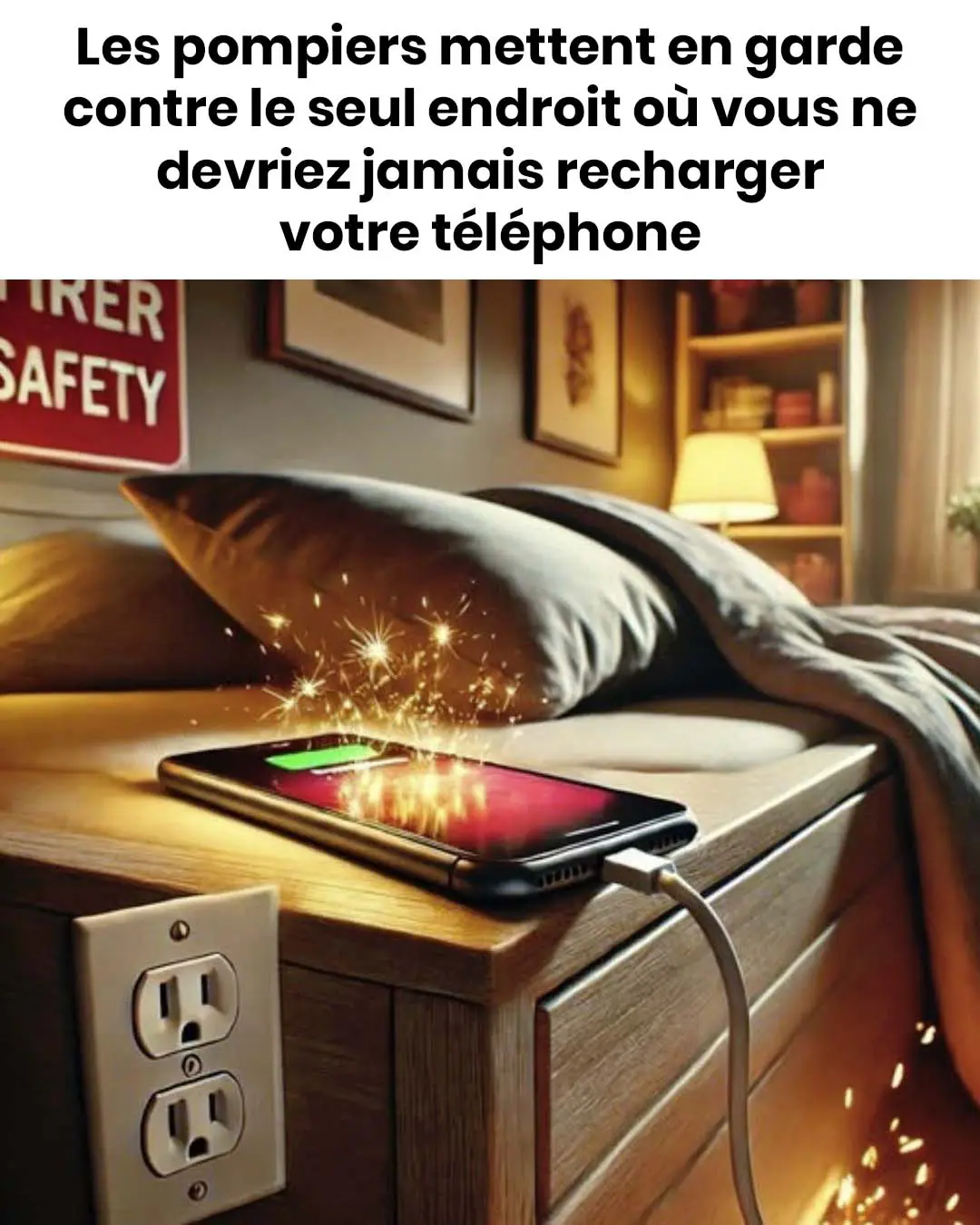 Rechargez-vous votre smartphone au mauvais endroit ? Les pompiers tirent la sonnette d’alarme sur ce geste anodin qui peut virer au drame.