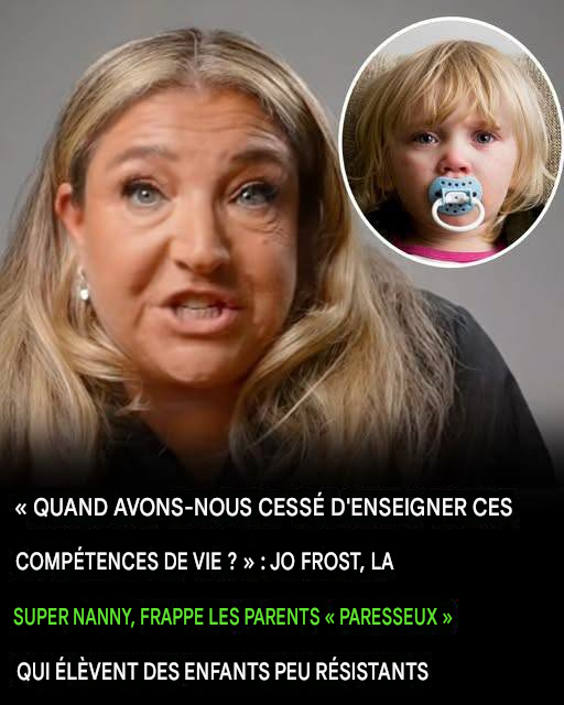 Jo Frost, la « super nounou », critique les parents « paresseux » qui élèvent des enfants peu résilients.