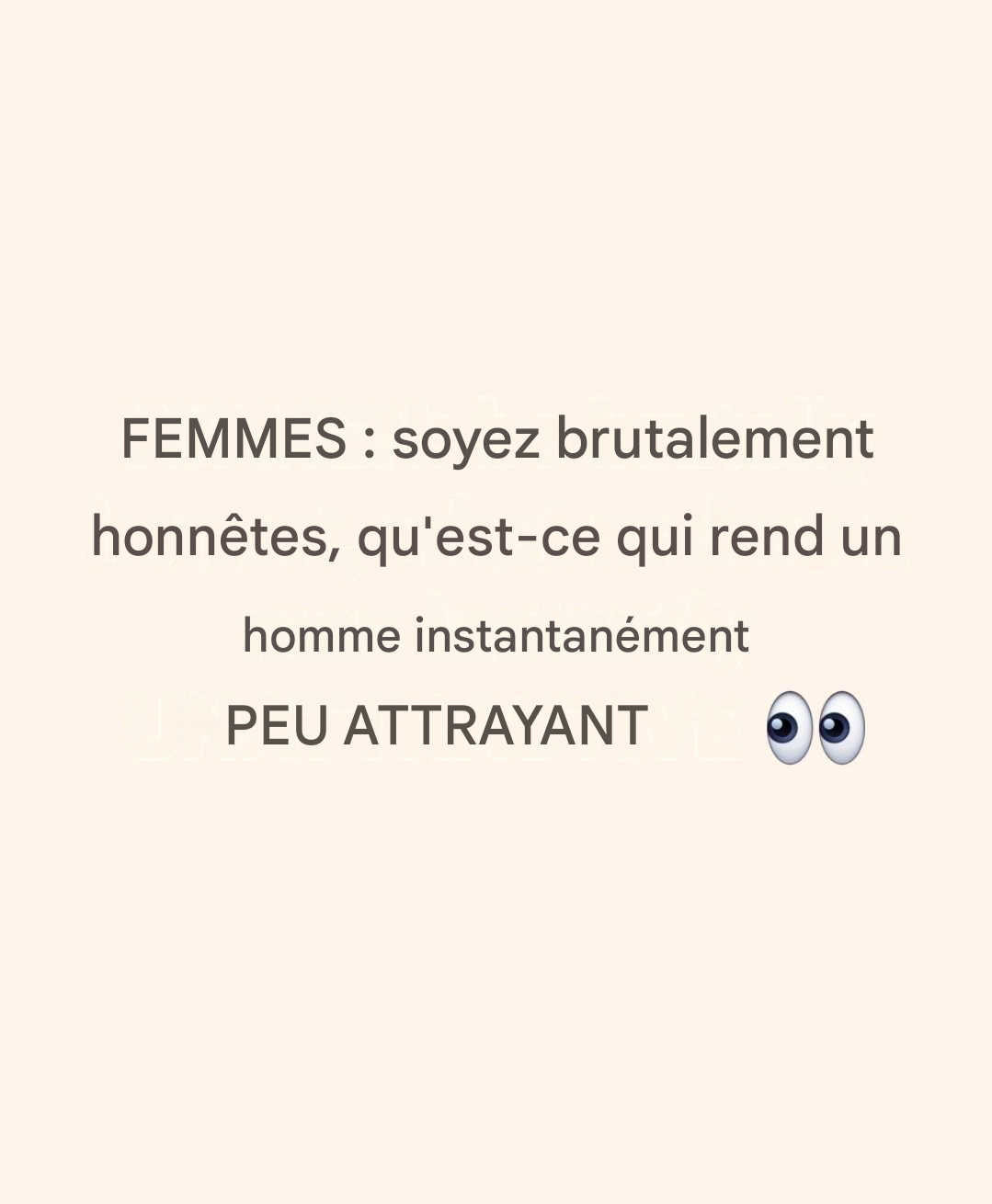 Ce qui rend les hommes instantanément peu attirants