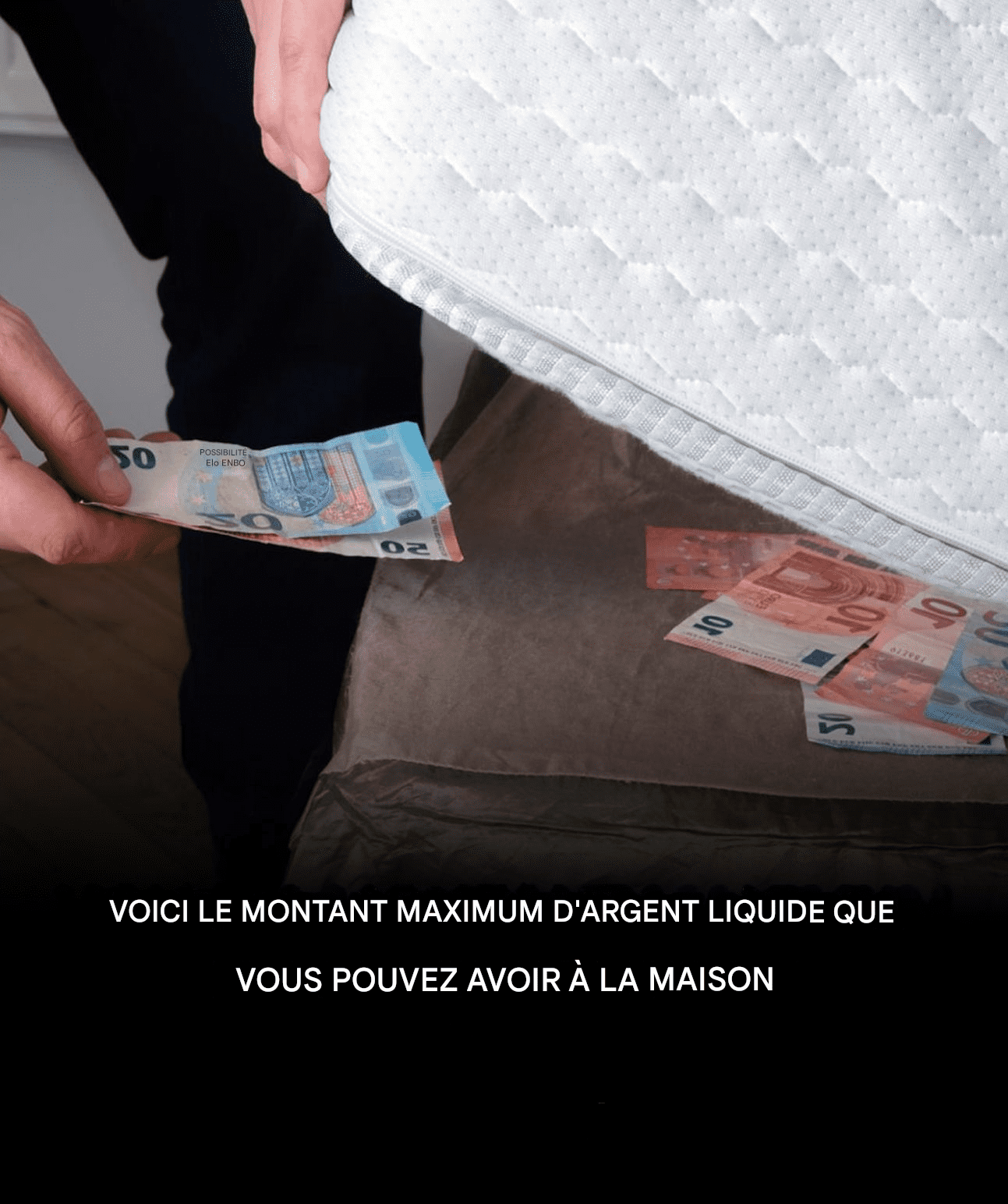 Argent comptant : Ne dépassez pas ce montant à la maison