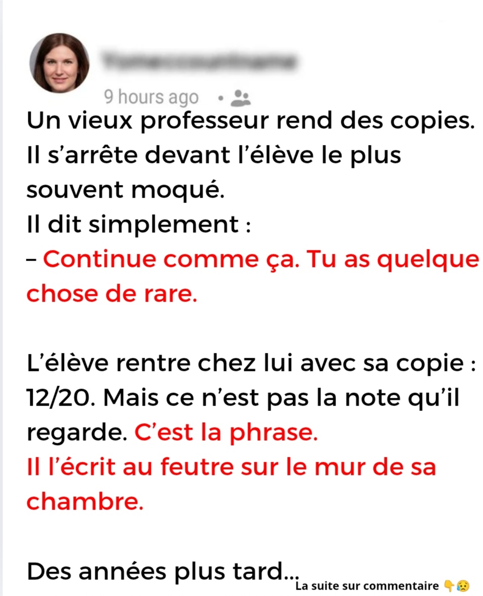 Le professeur et le cancre