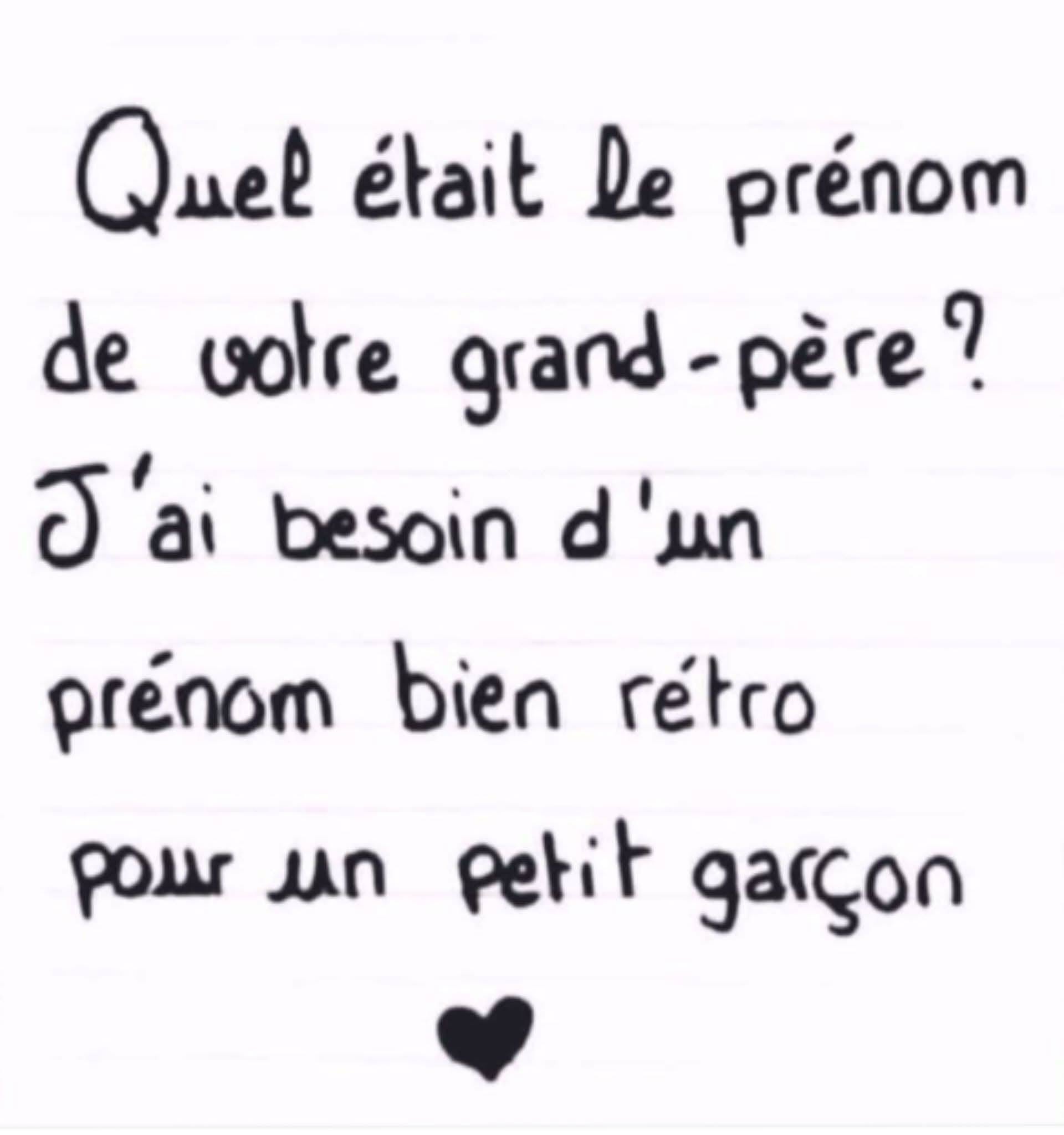 Et si on faisait revivre les prénoms d’autrefois ?La résultat sur le lien