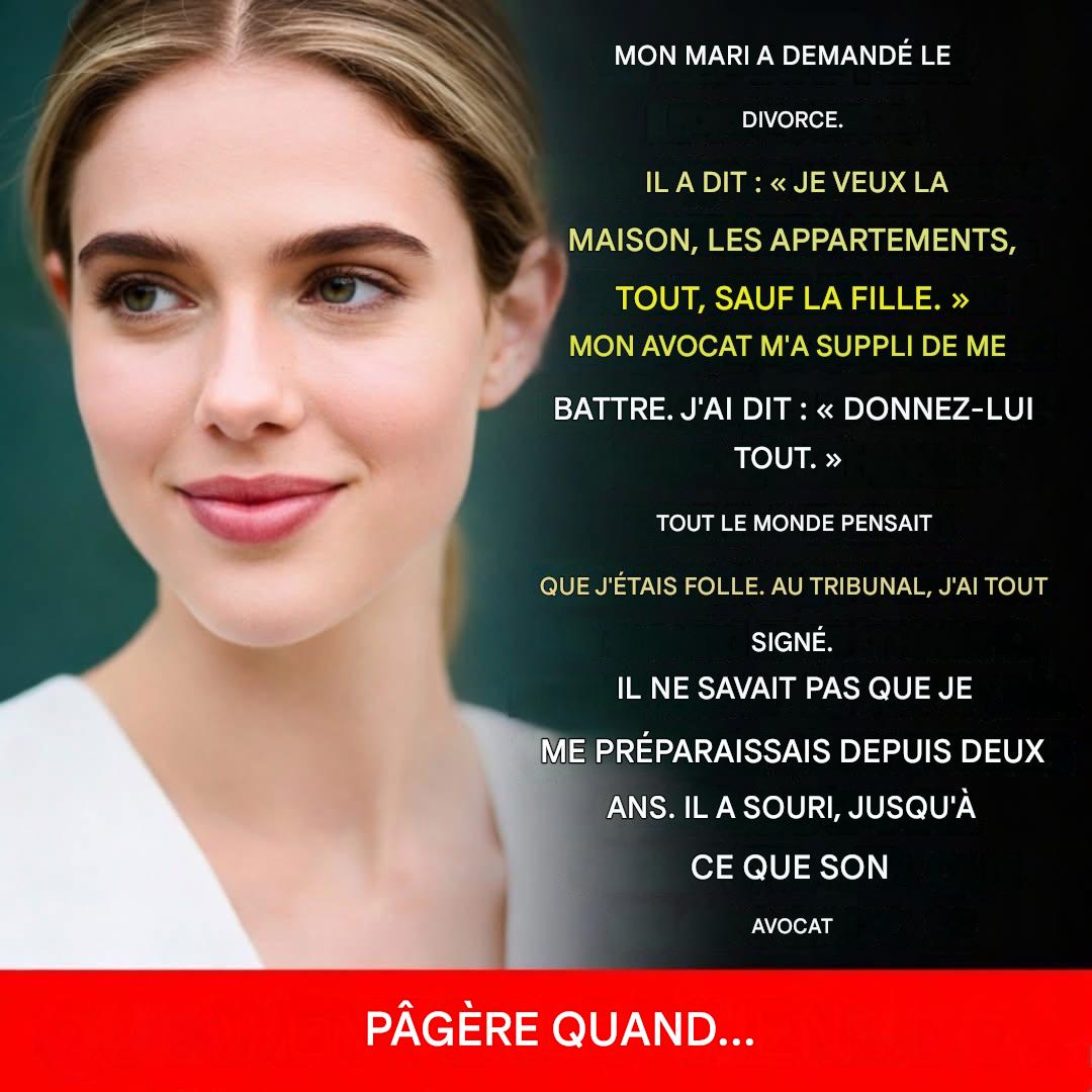 J’ai tout signé pour mon mari lors du divorce, sans qu’il se doute de la bombe qu’il venait d’accepter…