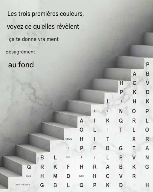 Les trois premières couleurs que vous voyez révèlent ce qui vous dérange profondément !