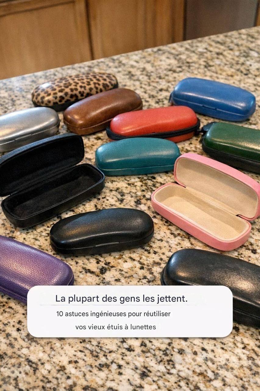 La plupart des gens les jettent. 10 astuces ingénieuses pour réutiliser vos vieux étuis à lunettes.