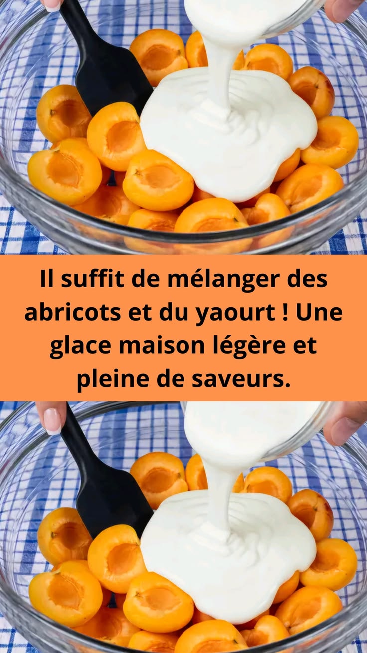 Il suffit de mélanger des abricots et du yaourt ! Une glace maison légère et pleine de saveurs.