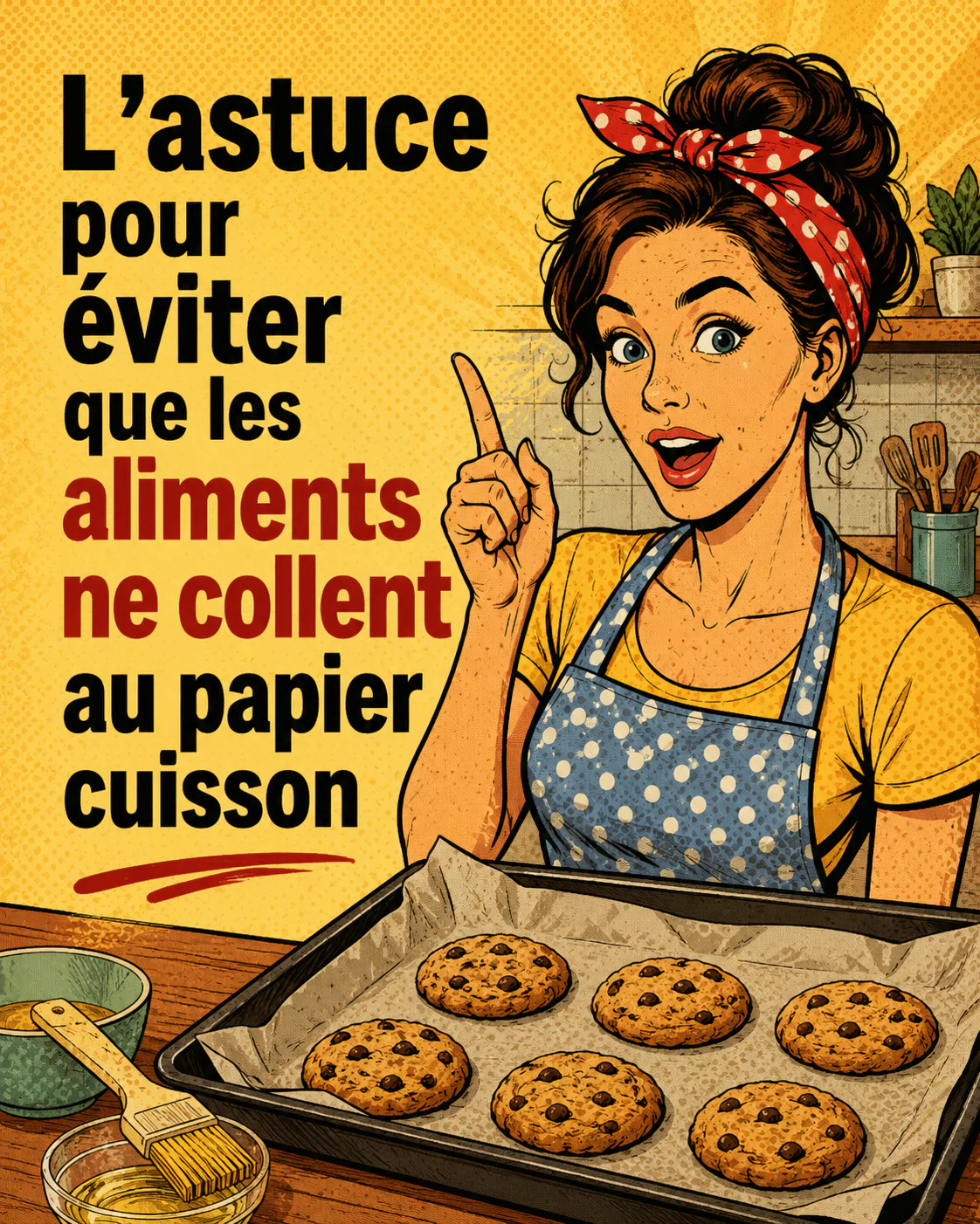 L’astuce pour éviter que les aliments ne collent au papier cuisson