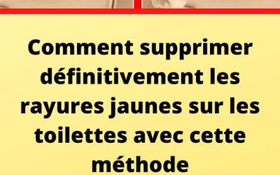 Comment supprimer définitivement les rayures jaunes sur les toilettes avec cette méthode