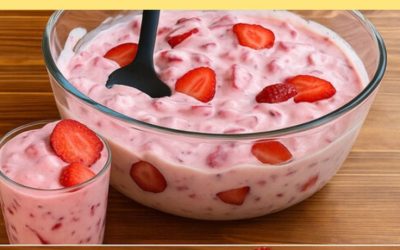 Dessert nuage de fraises (5 minutes de préparation)