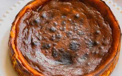 Gâteau basque vanillé au fromage frais, simple et ultra fondant