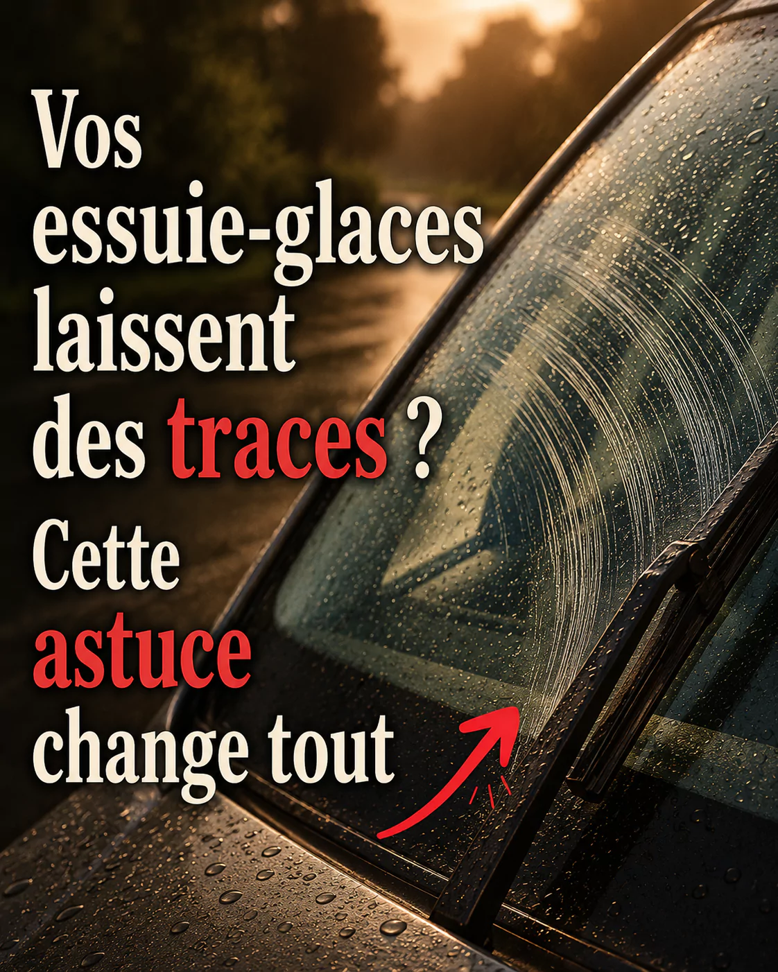 Vos essuie-glaces laissent des traces ? Cette astuce change tout