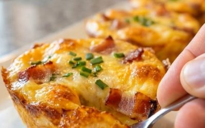 Barquettes façon quiche au jambon et bleu fondant