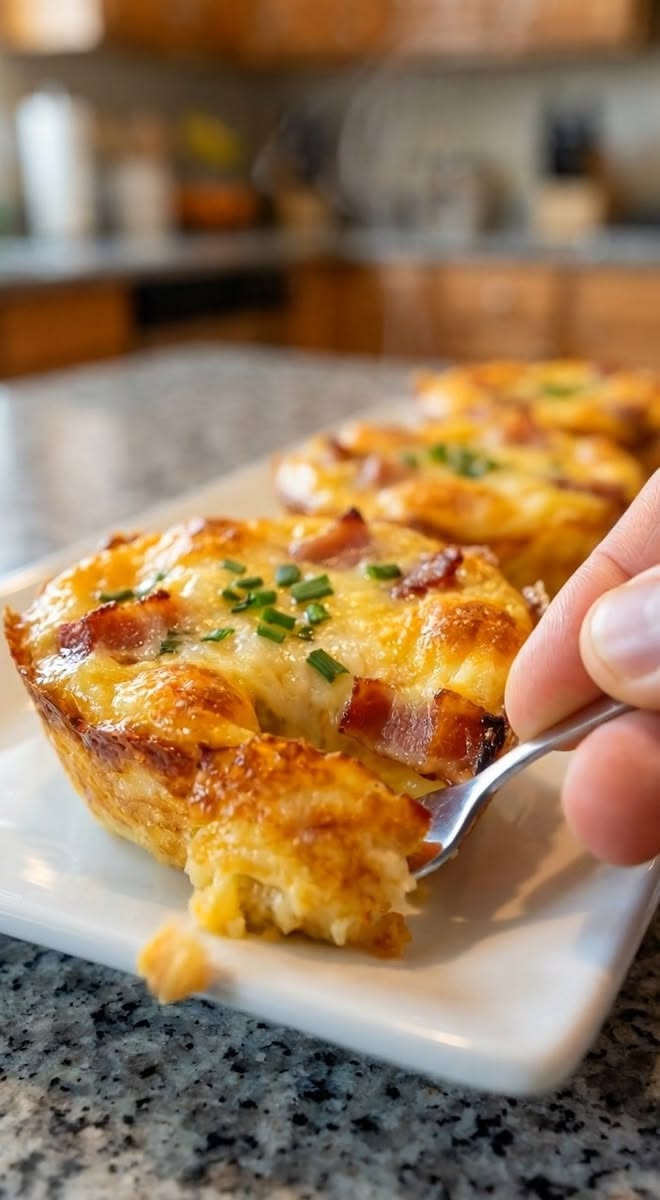 Barquettes façon quiche au jambon et bleu fondant