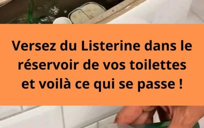 Versez du Listerine dans le réservoir de vos toilettes et voilà ce qui se passe !