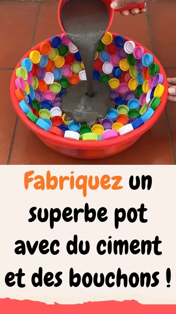 L’incroyable astuce avec du ciment et des bouchons en plastique !