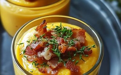 Verrines de Velouté de Butternut, Chorizo et Lard – Une Explosion de Saveurs
