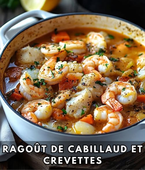 Ragoût de Cabillaud et Crevettes