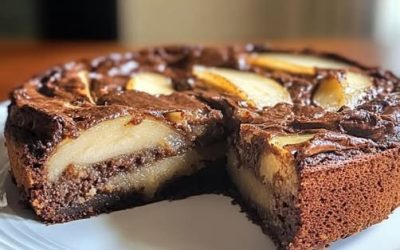 Gâteau crousti-fondant chocolat-poire
