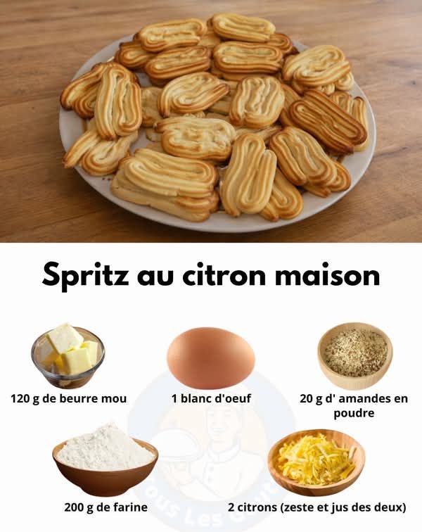 Spritz maison au citron – biscuits croustillants et délicatement parfumés