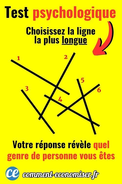 Choisissez la ligne la plus longue: votre réponse révèle quel genre de personne vous êtes