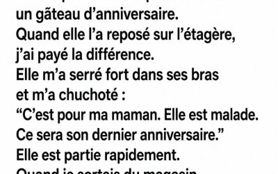 Elle tenait un gâteau d’anniversaire au supermarché : ce qui s’est passé ensuite m’a bouleversée