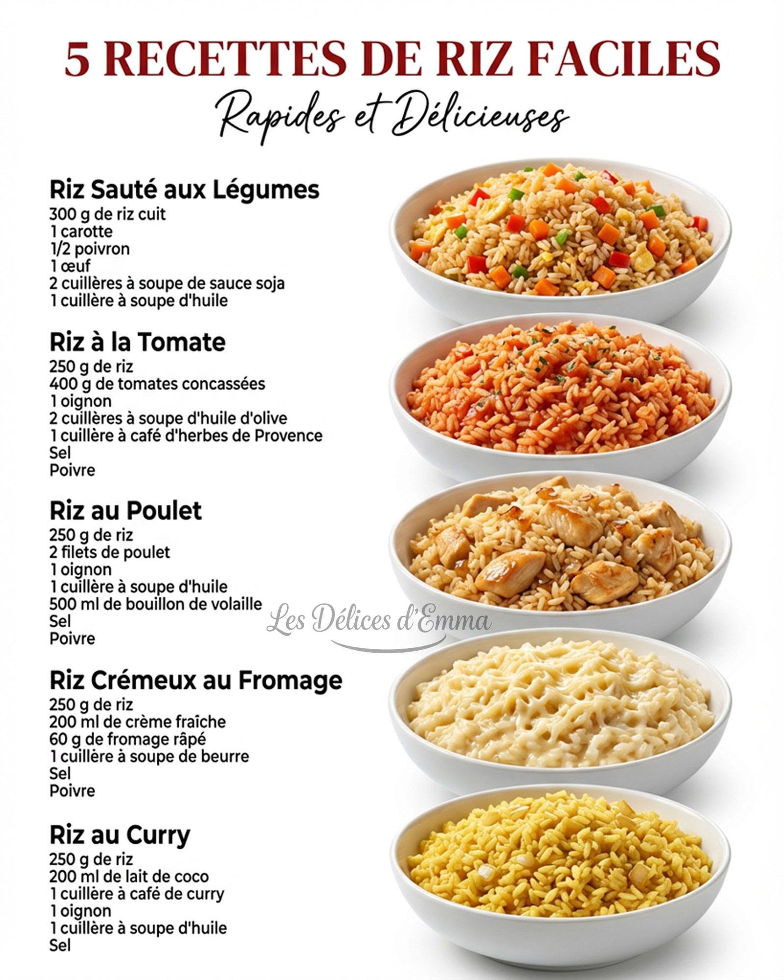 5 Recettes de Riz Faciles et Savoureuses