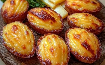 Madeleines Fondantes au Reblochon et Bacon