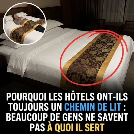 Ce tissu posé en travers du lit d’hôtel : voilà enfin à quoi il sert vraiment
