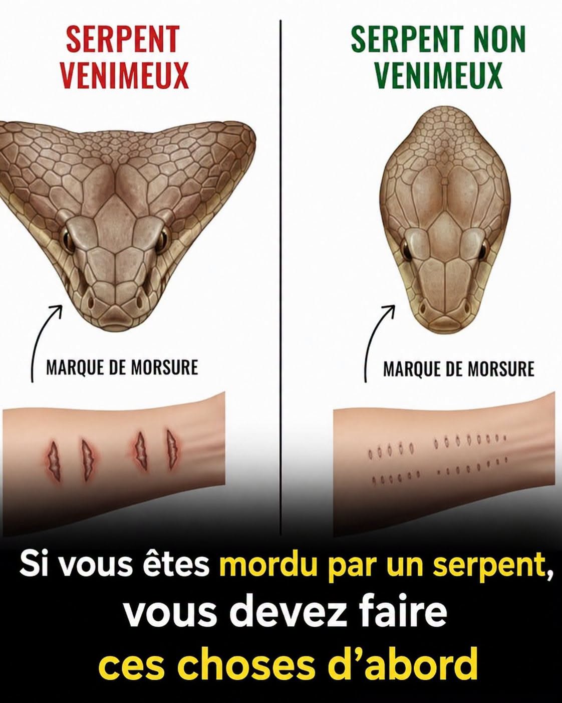 Morsure de serpent : les gestes qui sauvent (et ceux à éviter absolument)