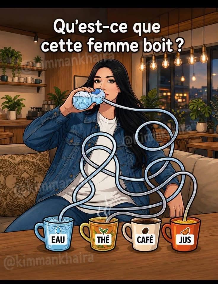 Test d’observation : saurez-vous retrouver ce que cette femme est réellement en train de boire ?