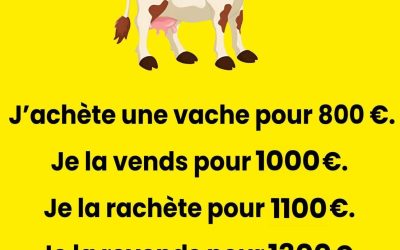 Très peu de personnes sont capables de trouver la bonne réponse. Voir la reponse sur le lien Commentaires