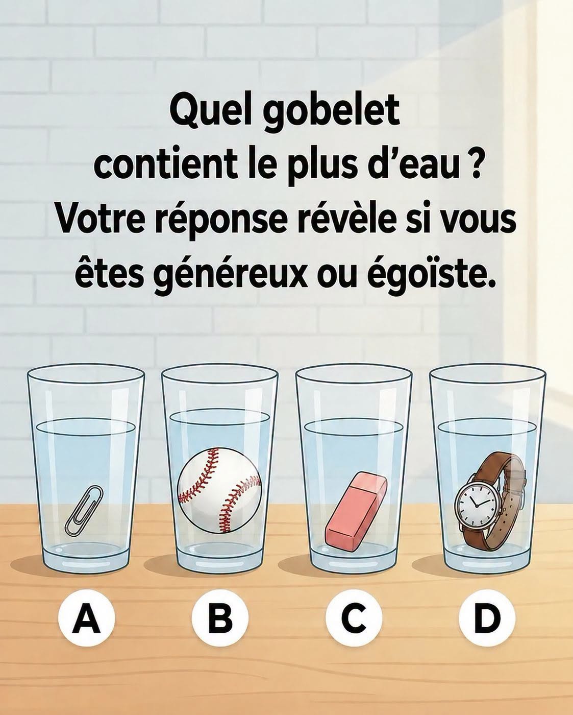 Ce test des quatre verres d’eau révèle votre façon de penser : êtes-vous logique ou intuitive ?