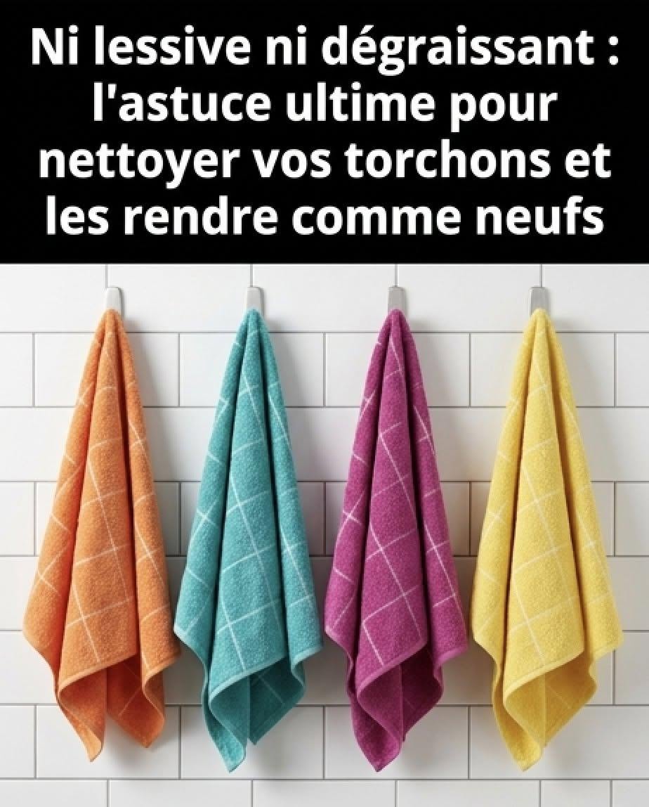 Ni lessive ni dégraissant : l’astuce ultime pour nettoyer les torchons et leur redonner un aspect neuf Commentaires