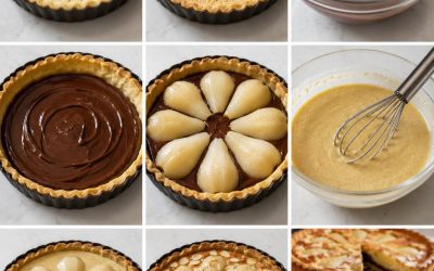Tarte Aux Poires Sur Lit De Chocolat : une tarte fondante et ultra gourmande
