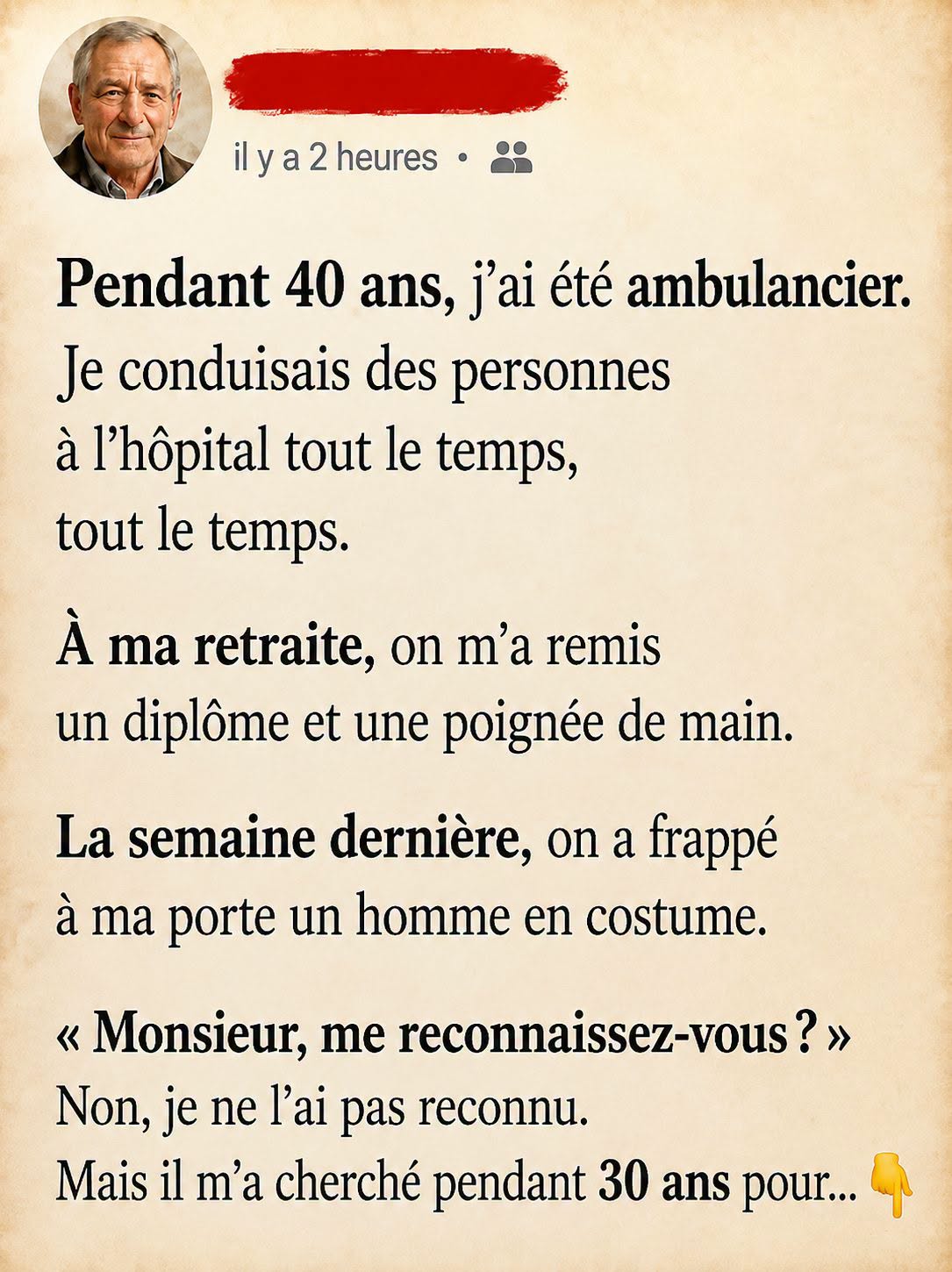 Il a conduit des ambulances pendant 40 ans sans jamais recevoir de merci : ce qui s’est passé un mois après sa retraite va vous toucher