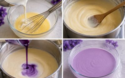 Crème Glacée à la Violette Maison : une glace délicate et parfumée