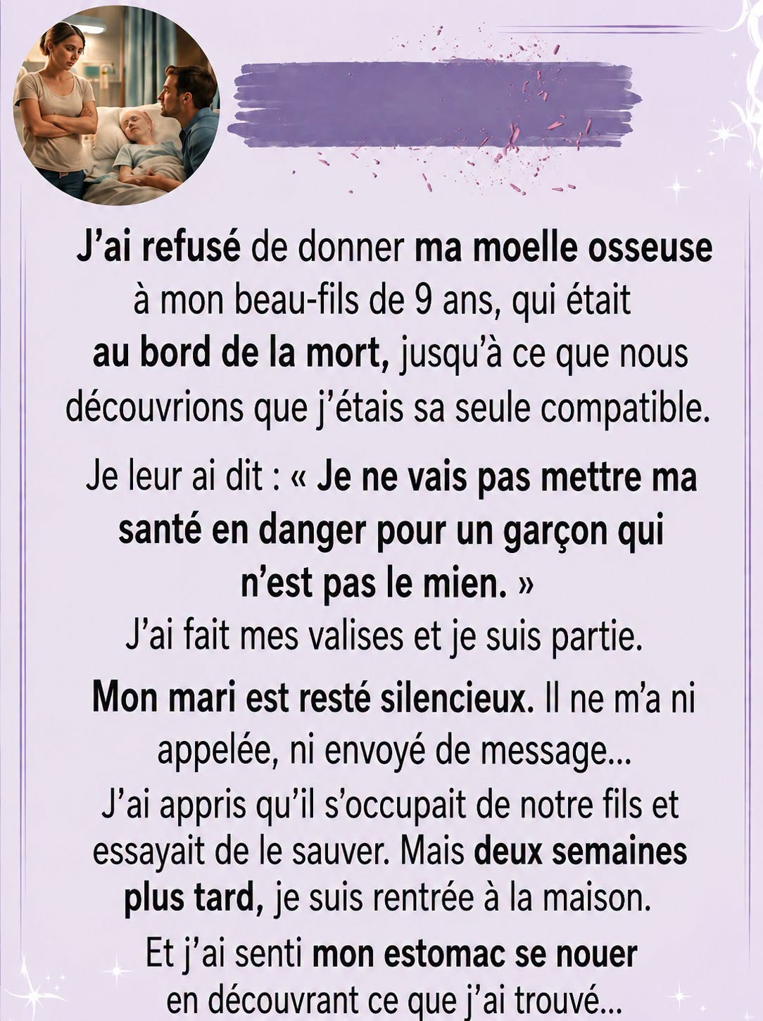 Elle refuse de sauver son beau-fils de 9 ans : ces petites étoiles en papier vont tout changer