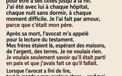 Elle soigne son père pendant 5 ans et n’hérite que d’une montre brisée : la vérité derrière ce testament va vous bouleverser