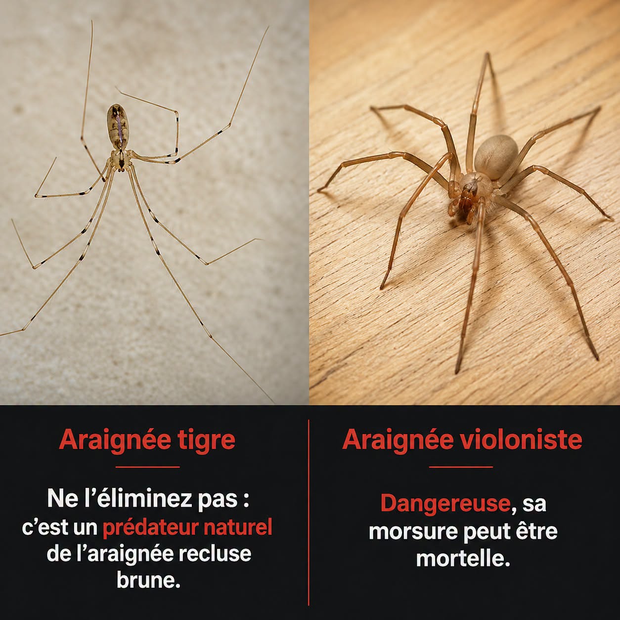 L’araignée-tigre, l’alliée naturelle pour lutter contre l’araignée violoniste chez vous