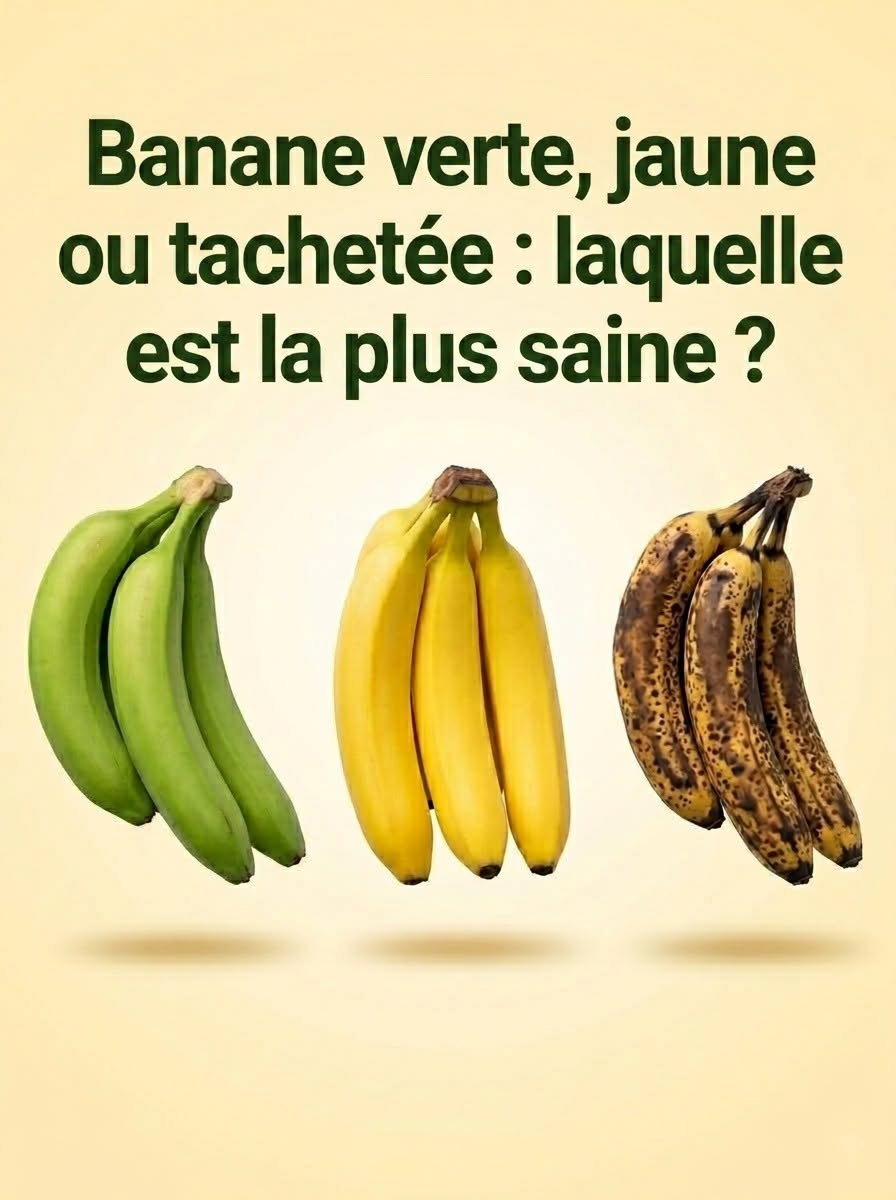 Banane verte, jaune ou brune : laquelle est vraiment la plus saine pour vous ?