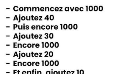 Essayez de résoudre ce calcul mental, sans papier ni calculatrice :