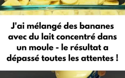 J’ai mélangé des bananes avec du lait concentré dans un moule – le résultat a dépassé toutes les attentes !