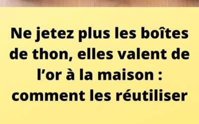Ne jetez plus les boîtes de thon, elles valent de l’or à la maison : comment les réutiliser